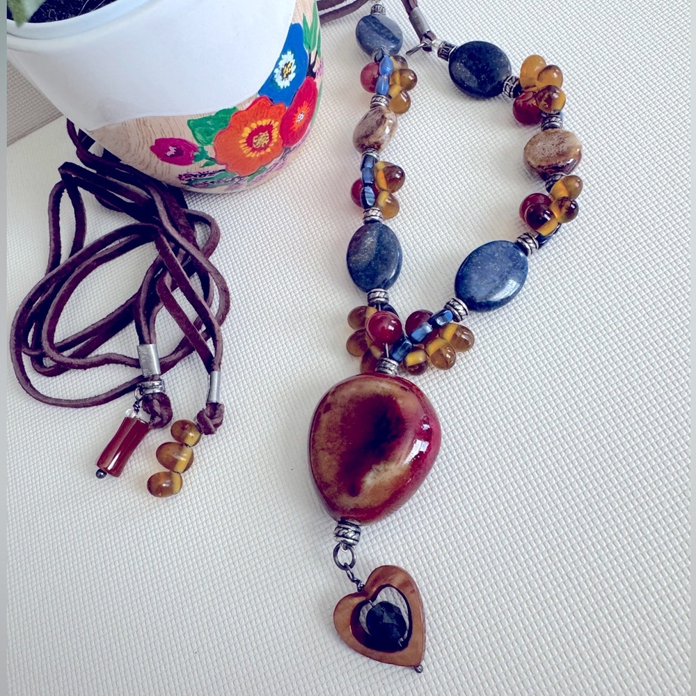 Wraparound Natural Stone Statement Necklace